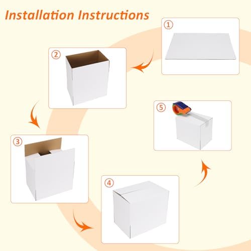 HORLIMER 10x7x5 Shipping Boxes Set of 30, White Corrugated Cardboard Mailer Box for Packing Small Business - Image 5