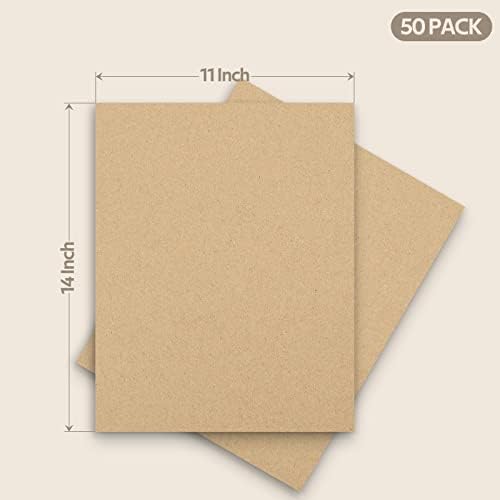 Golden State Art 50 Pack 11x14 Corrugated Cardboard Sheet 2mm Flat Inserts - Image 2