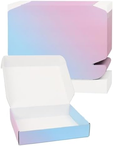 10x8x2 in Shipping Boxes, 40 Pack Corrugated Packaging Mailer Boxes, ‎Purple Gradients Shipping Packaging Boxes for Small Business by DERZIFUN