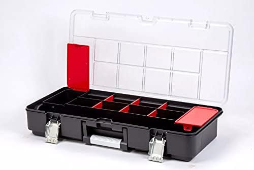 Vertical Parts Organizer Box – Deep Storage Container with 14 Compartments & 6 Removable Dividers – Heavy-Duty Shelf Unit for Hardware, Plumbing, Electrical, or Craft Supplies - Image 4