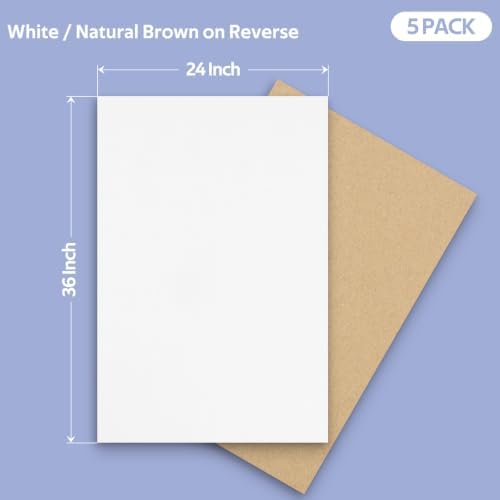Golden State Art 5 Pack 24x36 Corrugated Cardboard Sheets - Image 2