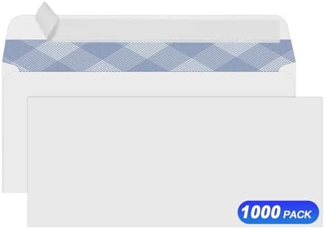PANDRI 1000 Pack #10 Windowless Self-Seal Envelopes, Security Tinted by PANDRI