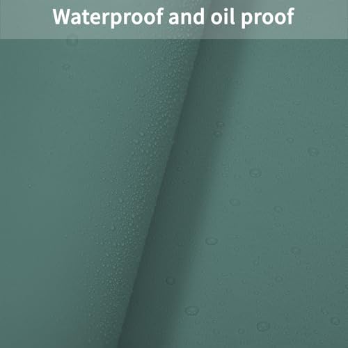 Faux Leather Table Cover,1.8mm Thick,30x60 Inch Desk Cover,Large Desk Mat,Table Protector,Table Cover Protector,Dining Table Cover Protector,XL Desk Mat(Aqua Blue+Gray,30x60) - Image 5