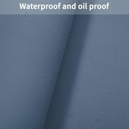 Leather Desk Mat,1.8mm Thick,17x60 Inch Desk Cover,Desk Protector Mat,Dresser Cover Top,Faux Leather Table Cover,Side Table Cover,Office Desk Cover(Grayish Blue+Dark Green,17x60) - Image 4