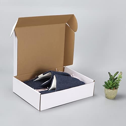 HORLIMER 12x9x3 inches Shipping Boxes Set of 20, White Corrugated Cardboard Box Literature Mailer - Image 6