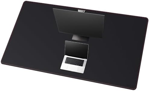 ZORESYN 63.0"x31.5" PU Leather Desk Pad Protector Black by ZORESYN