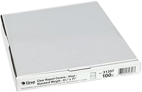 C-Line Clear Report Covers Only, Vinyl, for Use with Slide 'N Grip Binding Bars, 8.5 x 11 Inches, 100 per Box (31357) (Pack of 2) - Image 3