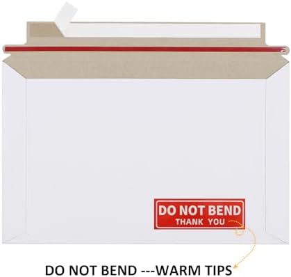 zmybcpack 100 Pack 6.3"x9.8" Rigid Mailer Self Seal Photo Document Mailer - Image 3