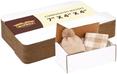 The Boxery Corrugated Mailers White Tuck Shipping Boxes (7x4x4) - Image 4