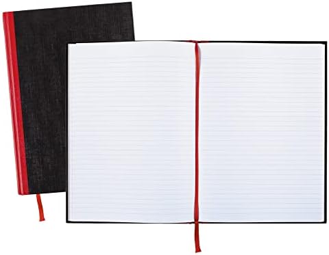 Black n' Red Notebook, Business Journal, 11-3/4" x 8-1/4", 96 Sheets, Ruled, Optik Paper, Hardcover, Casebound, Black (D66174) - Image 4