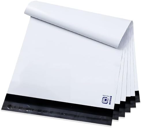 POLYSELLS 50 pcs 24x24 Inches White Poly Mailers Shipping Envelopes, Strong Adhesive Sealing, Waterproof, and Tear-resistant Postal Mailing Bags for Clothing, Books, and Accessories by POLYSELLS