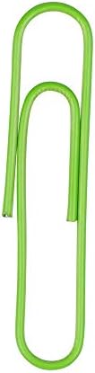 JAM PAPER Colorful Jumbo Paper Clips - Large 2 Inch - Lime Green Paperclips - 75/Pack - Image 3