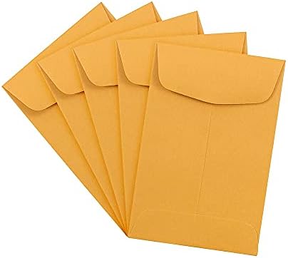 JAM PAPER #4 Coin Business Commercial Envelopes - 3 x 4 1/2 - Brown Kraft Manila - 100/Pack - Image 5