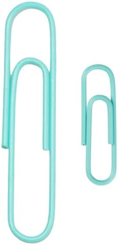 JAM PAPER Combo Pack Colorful Paper Clips - Standard & Jumbo - Teal Paperclips - 1 Pack of 100 & 1 Pack of 75 - Image 2