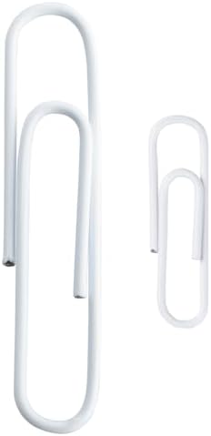 JAM PAPER Combo Pack Colorful Paper Clips - Standard & Jumbo - White Paperclips - 1 Pack of 100 & 1 Pack of 75 - Image 2