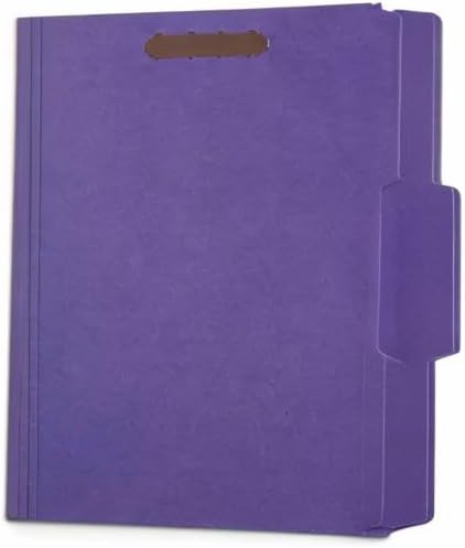 Blue Summit Supplies 50 Fastener File Folders, 1/3 Top Tab, Purple | Reinforced 1/3 top tab, letter size, 11pt, embedded fasteners, for medical files, reports, and office records - Image 6