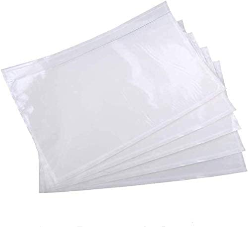 100 Pack-7.5x5.5 Packing List Mailing Envelopes Shipping Envelopes Packing List Clear Adhesive Shipping Label Sleeves Shipping Supplies for Small Businesses by MBLABEL