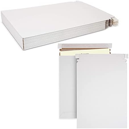 MT Products White Flat Shipping Envelopes 11" x 13.5" - Self-Seal Mailing Envelopes (Pack of 15) - Made in the USA by MTProducts