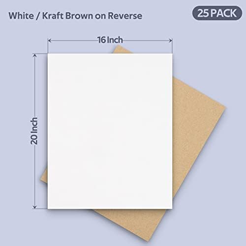 Golden State Art 25 Pack 16x20 Corrugated Cardboard Sheets 2mm Flat Inserts - Image 2