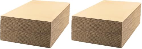 Golden State Art 100 Pack 11x17 Corrugated Cardboard Sheets 1/8" Thick by GoldenStateArt