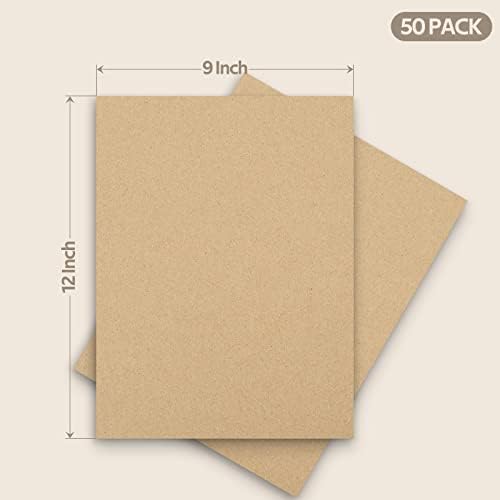 Golden State Art 50 Pack 9x12 Corrugated Cardboard Sheet 2mm Flat Inserts - Image 2