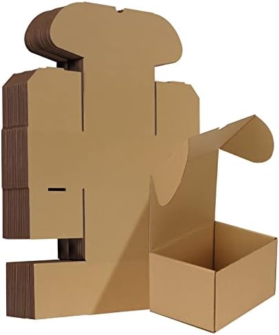 HORLIMER 7x5x4 inches Shipping Boxes Set of 25, Brown Corrugated Cardboard Box Literature Mailer by HORLIMER