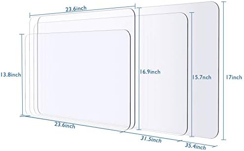 Oterri Clear Writing Desk Pad, 24’’x48” Heat Resistant Waterproof PVC Round Edge Durable Desk Protect Mat, Anti-Static Writing Mat Table Protector - Image 2