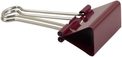 JAM PAPER Colorful Binder Clips - Large - 1 1/2 Inch (41 mm) - Burgundy Binderclips - 12/Pack - Image 4