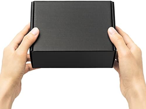 Timirog 6x4x3 Inches Small Black Shipping Boxes 25 Pack - Corrugated Cardboard Mailing Box for Small Business, Tab Locking Literature Mailer for Packing Jewelry Ornament Gift Craft Packaging Supplier - Image 6