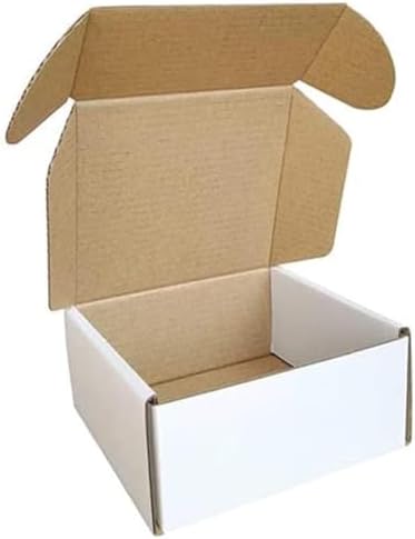50 Pack 4x4x2'' Small Shipping Boxes, Corrugated Cardboard Mailers for Business, White (CM442) - Image 2