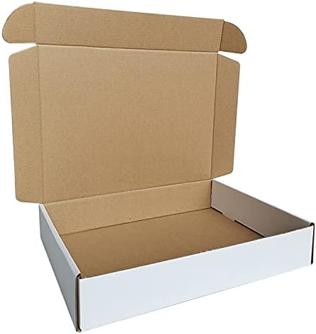 150 Pack 11.125x8.625x2'' Small Shipping Boxes, Corrugated Cardboard Mailers for Business, White (CM1182-150) by CH-BOX