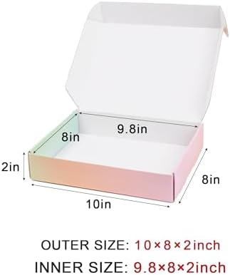 30 Pack 10x8x2 in Shipping Boxes, Shipping Boxes for Packaging Small Business, Colored Medium Corrugated Cardboard Mailer Boxes - Image 2