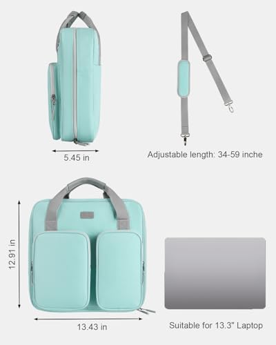 3 Inch Zipper Binder 3 Ring with Shoulder Strap & Multi-Pocket - Image 7
