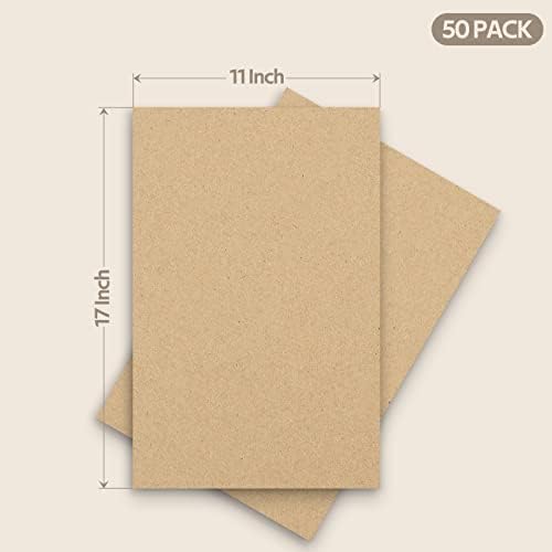 Golden State Art 50 Pack 11x17 Corrugated Cardboard Sheet 2mm Flat Inserts - Image 2