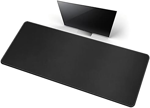 CENNBIE Leather Desk Mat, 66.9" x 23.6" Desk Mat on top of desks (Black) by CENNBIE