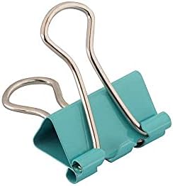 JAM PAPER Colorful Binder Clips - Small - 3/4 Inch (19 mm) - Teal Binderclips - 25/Pack - Image 3