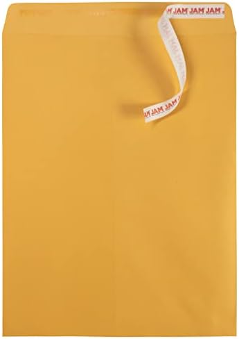 JAM PAPER 12 x 15 1/2 Open End Catalog Recycled Envelopes with Peel and Seal Closure - Brown Kraft - 50/Pack - Image 2