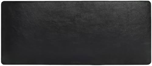 Full Grain Leather Desk Pad, Black, L (27.6 x 11.8 inch) - Image 6