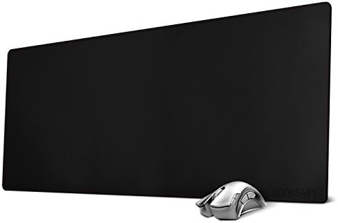 ZORESYN Large PU Leather Desk Pads Black, 35.4"x15.8" by ZORESYN