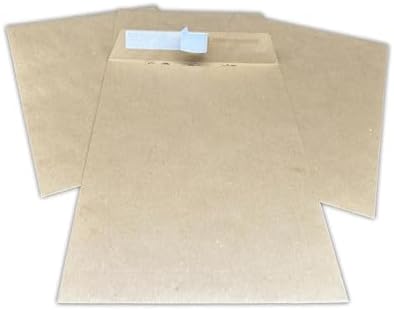 UGENVC4M Pack of 50 Large Envelopes A4 - C4 Brown Kraft Paper 90 g Format 229 x 324 mm Brown Kraft Envelopes Self-Adhesive Silicone Tape Closure - Image 3