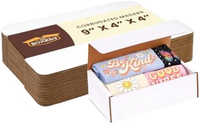 The Boxery Corrugated Mailers White Tuck Shipping Boxes (9x4x4) - Image 4
