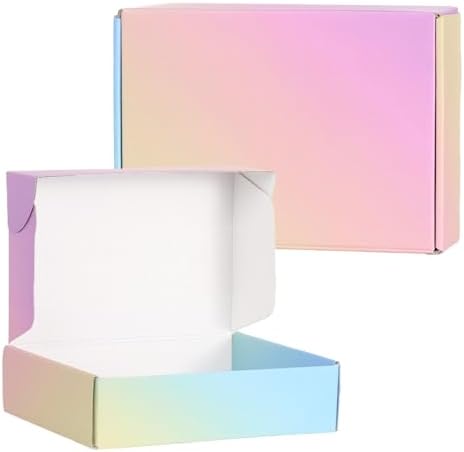Shipping Boxes Small 7x5x2", Colorful Corrugated Cardboard Boxes 15 Pack, Mailer Boxes for Small Business Mailing Packaging by OitiO