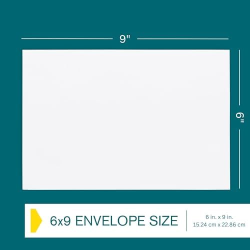 6x9 Booklet Envelopes - 500 pack - Self Seal Mailing Letter Envelopes with Peel & Seal Closure - Open-Side 6x9 Envelopes - 28 lb Paper - Plain Bright White for Business and Personal Use - Image 2