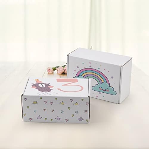 HORLIMER 9x6x4 inches Shipping Boxes Set of 25, White Corrugated Cardboard Box Literature Mailer - Image 4