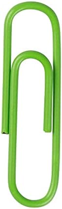 JAM PAPER Colorful Standard Paper Clips - Regular 1 Inch - Lime Green Paperclips - 100/Pack - Image 3