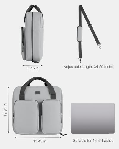 3 Inch Zipper Binder 3 Ring with Shoulder Strap & Multi-Pocket - Image 7