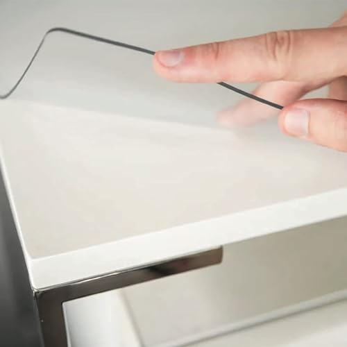 Clear Table Protector, USA Made, Safe, 15.75 x 42 Inch, 2mm Thick Ultra Smooth Vinyl, Plastic Clear Table Pad for Makeup Table, Table Cover for Bedroom Dresser by ExactMade