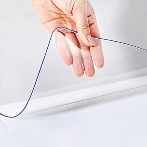 28X72 Inch Plastic Tablecloth Cover Rectangular Clear PVC Dining Table Protector Pad Waterproof Non Slip Vinyl Clear Desk Mats for Office Writing Desk Wooden Glass Marble Kitchen Coffee Table by SoRoel