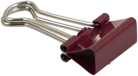 JAM PAPER Colorful Binder Clips - Small - 3/4 Inch (19 mm) - Burgundy Binderclips - 25/Pack - Image 3