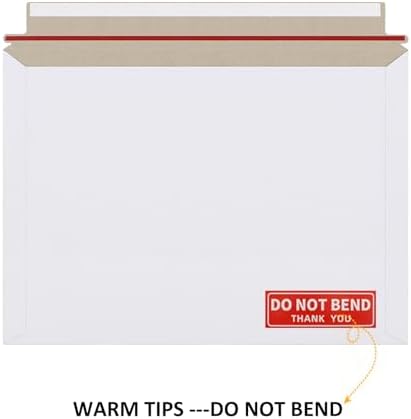 zmybcpack 100 Pack 10x13.5 inch Rigid Mailer Self Seal Photo Document Mailers Stay Flat White Cardboard Envelopes White Photography Mailers for Papers,Photos, Document - Image 4